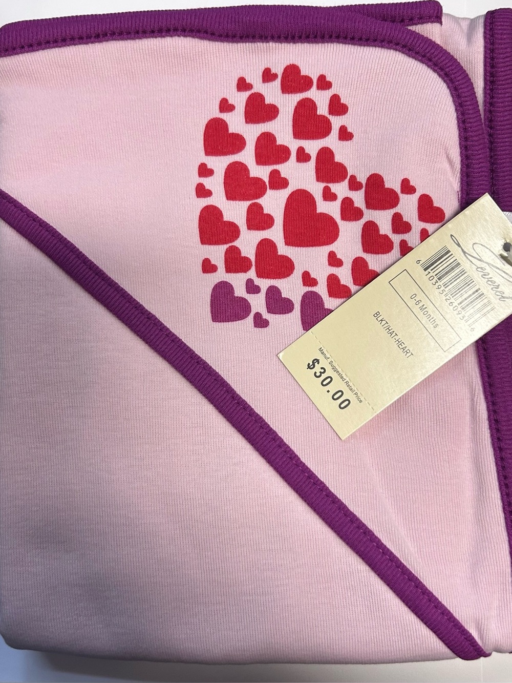 Leveret 100% Cotton Baby Hooded Receiving Blanket & Hat Set (3-6 months)